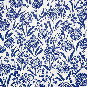 Schumacher - Chrysanthemum - Blue - 5009552 - Wallpaper