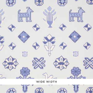 Schumacher - Chuska Warp Print - Blue - 5010870 - Wallpaper