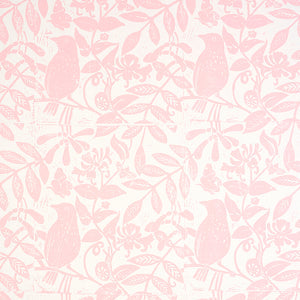 Schumacher - Bird & Bee - Pink - 5011191 - Wallpaper