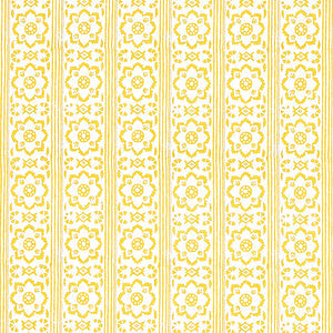 Schumacher - Sunda Hand Blocked Print - Yellow - 5011222 - Wallpaper