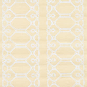 Schumacher - Ziz Embroidered Sisal - Neutral - 5011471 - Wallpaper