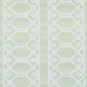 Schumacher - Ziz Embroidered Sisal - Mineral - 5011472 - Wallpaper