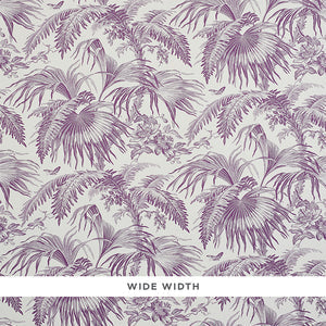 Schumacher - Toile Tropique - Purple - 5011482 - Wallpaper