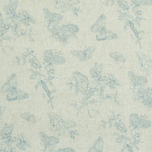 Schumacher - Baudin Butterfly Linen - Blue - 5011831 - Wallpaper