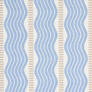 Schumacher - Sina Stripe - Blue - 5012122 - Wallpaper