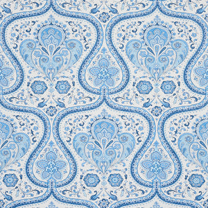 Schumacher - Paisley Court - Blue - 5012270 - Wallpaper