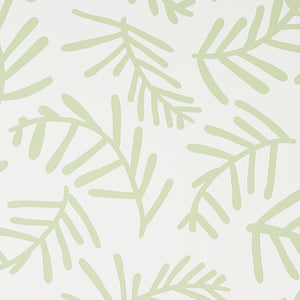 Schumacher - Tiah Cove - Sage Leaf - 5012450 - Wallpaper