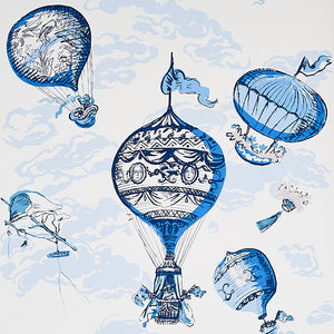 Schumacher - Balloons - Blue - 5012790 - Wallpaper
