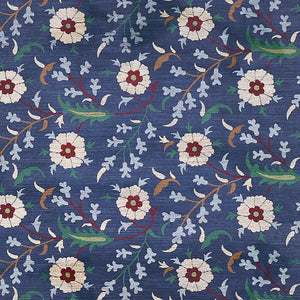 Schumacher - Floralia Sisal - Indigo - 5012831 - Wallpaper