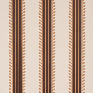 Schumacher - Etruscan Stripe - Brown - 5012850 - Wallpaper