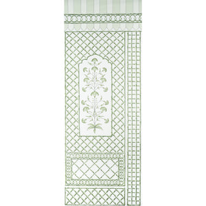 Schumacher - Bamboo Trellis Panel A - Green - 5014390 - Wallpaper