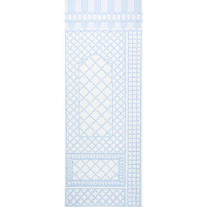 Schumacher - Bamboo Trellis Panel B - Blue - 5014401 - Wallpaper