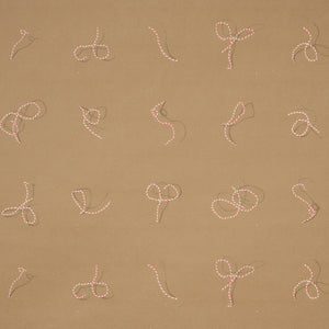 Schumacher - Butcher String - Red And White On Brown - 5014471 - Wallpaper