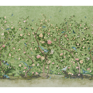 Schumacher - Les Oiseaux Panel Set - Apple Green - 5015153 - Wallpaper