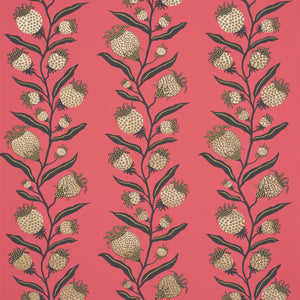 Schumacher - Thistle Vine - Red & Gold - 5015480 - Wallpaper