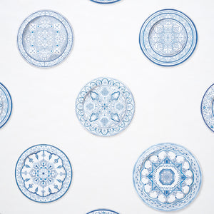 Schumacher - Montecito Porcelain - Indigo - 5015840 - Wallpaper