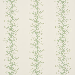 Schumacher - Coral Stripe - Green - 5016452 - Wallpaper