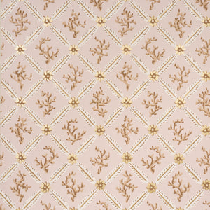 Schumacher - Corail Leaf Trellis - Blush - 5016642 - Wallpaper