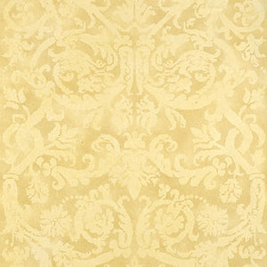 Schumacher - Pontine Damask - Soft Gold - 529111 - Wallpaper