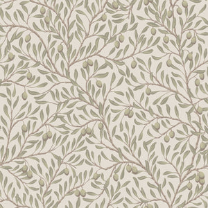 Schumacher - OlivtrAD - Leaf And Ivory - 5705 - Wallpaper