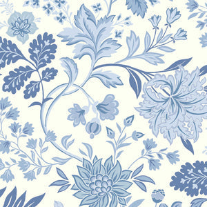 Schumacher - Alicia - Blue And White - 6144 - Wallpaper