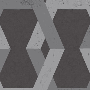 Schumacher - Tribe - Pewter - 6475 - Wallpaper