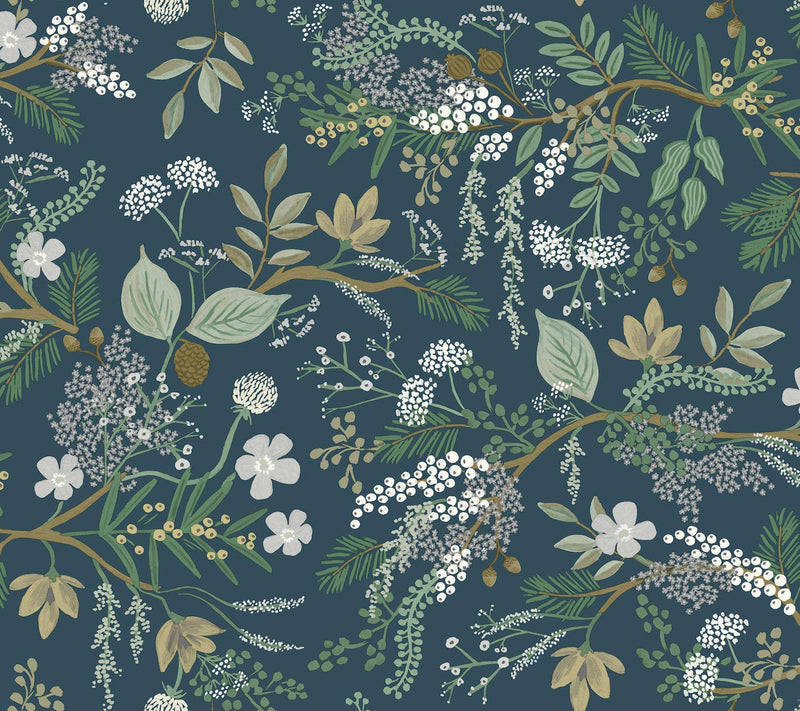 Rifle Paper Co. Juniper Forest Peel And Stick Green Wallpaper