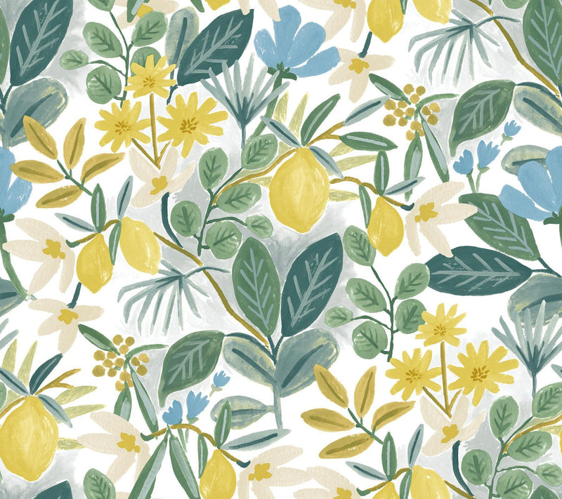 Rifle Paper Co. Amalfi Peel And Stick Blue/Green Wallpaper