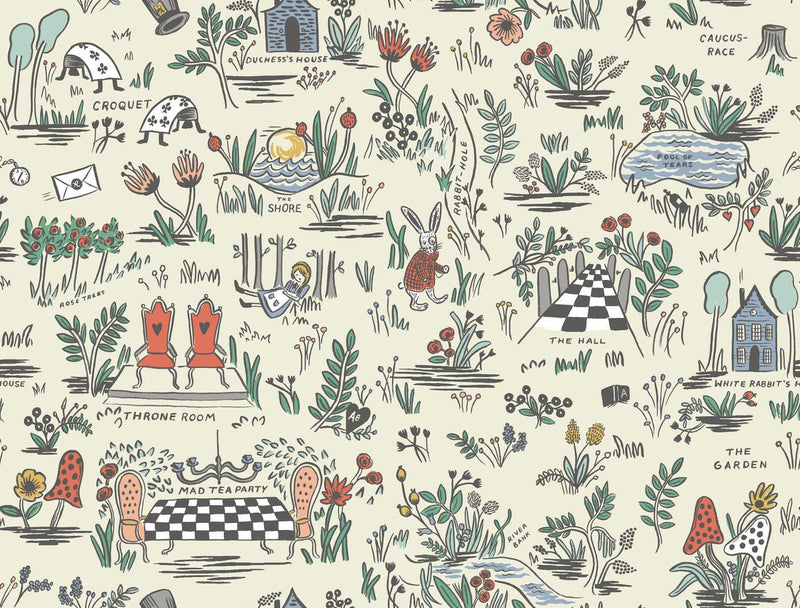 Rifle Paper Co. Wonderland Peel And Stick Pastel Wallpaper
