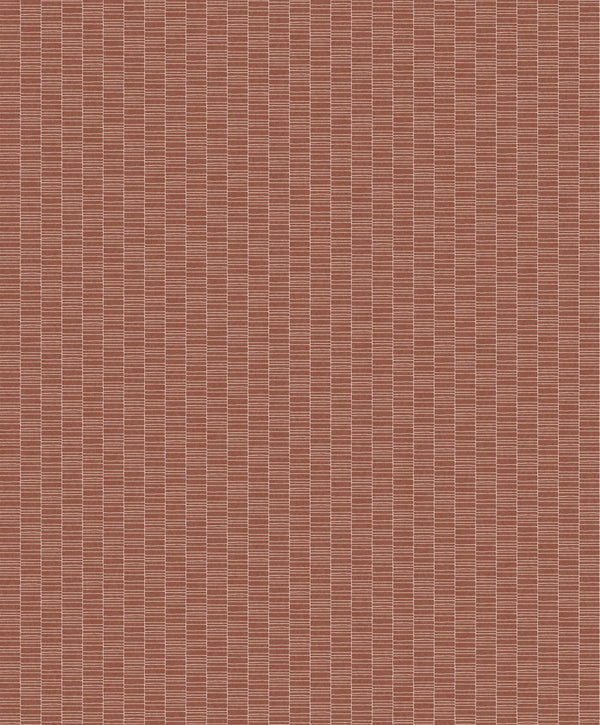Seabrook Deco Spliced Stripe Terra Cotta Wallpaper