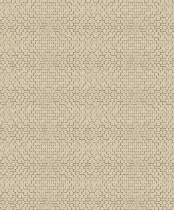 Seabrook Capsule Geometric Metallic Gold & Parchment Wallpaper