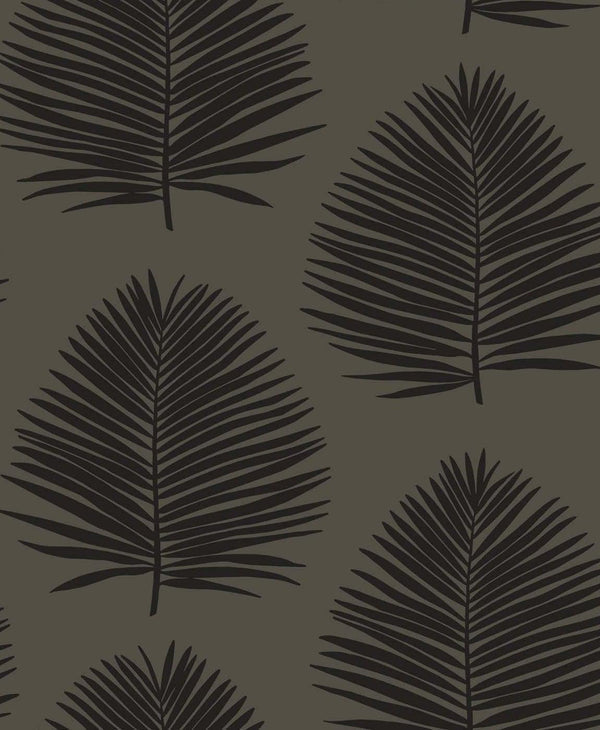 Seabrook Island Palm Lava Rock Wallpaper