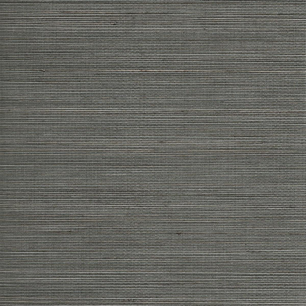 Seabrook Abaca Grasscloth Charcoal And Sandstone Wallpaper