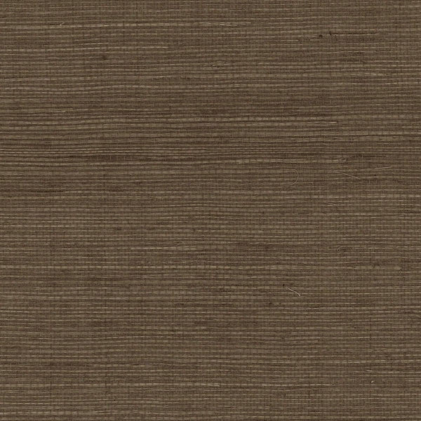 Seabrook Sisal Grasscloth Ash Brown Wallpaper