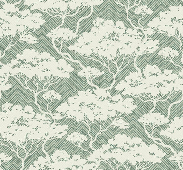 Seabrook Nara Stringcloth Sage Wallpaper