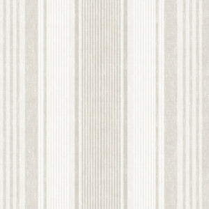 Schumacher - Linen Stripe - Natural - 6861 - Wallpaper