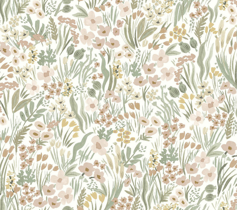 Rifle Paper Co. Lea Peel And Stick Blush Wallpaper