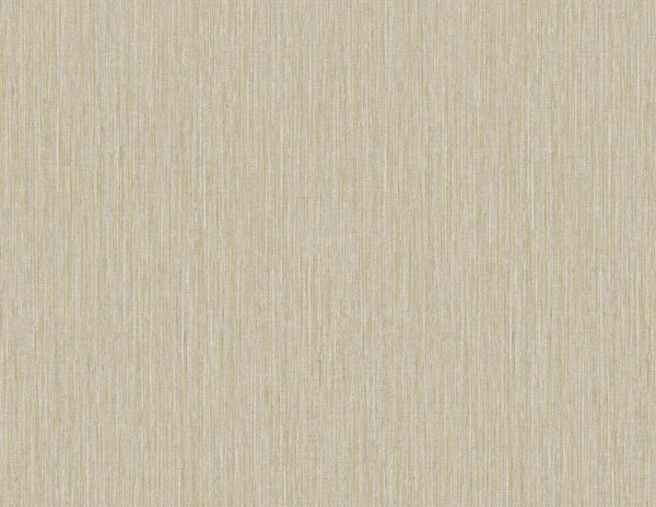 Seabrook Vertical Stria Sandstone & Metallic Gold Wallpaper