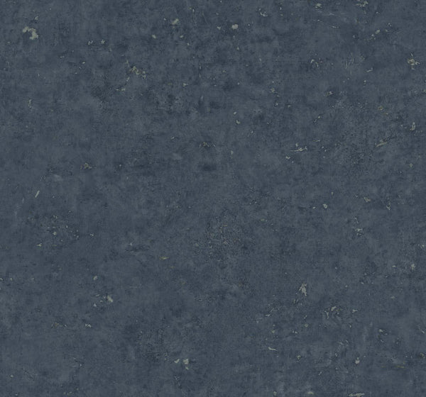 Seabrook Cement Faux Storm Blue & Metallic Graphite Wallpaper