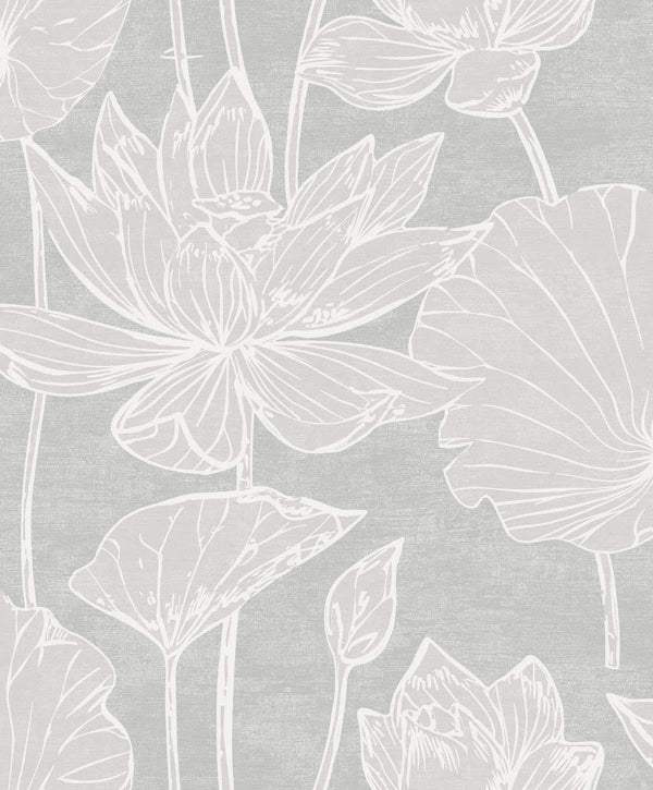 Seabrook Water Lilies Shadow Wallpaper