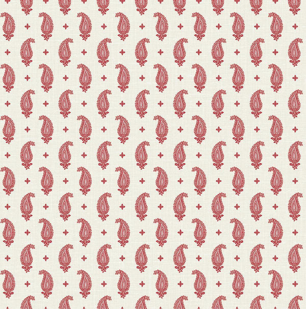 Seabrook Maia Paisley Antique Ruby Wallpaper