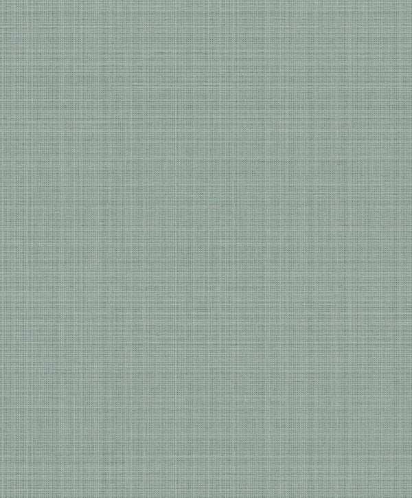 Seabrook Crosshatch Linen Metallic Sea Green Wallpaper