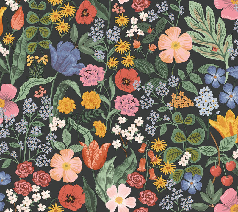 Rifle Paper Co. Blossom Black Wallpaper