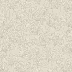 Schumacher - Ginkgo - Stone - 7267 - Wallpaper