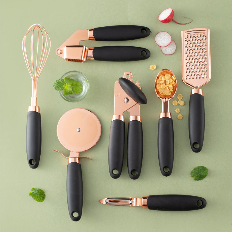Kitchen Household Peeler Gadget Copper Plating Set glodeco