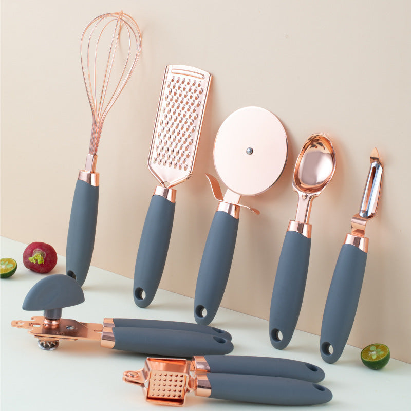 Kitchen Household Peeler Gadget Copper Plating Set glodeco