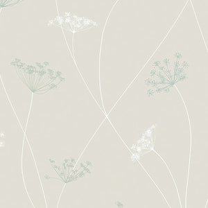 Schumacher - Queen Anne - Stone - 9301 - Wallpaper