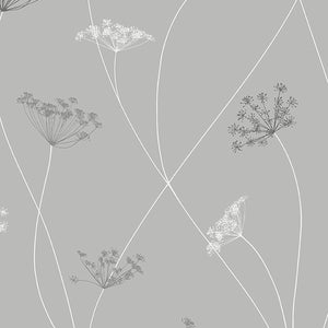 Schumacher - Queen Anne - Grey - 9304 - Wallpaper