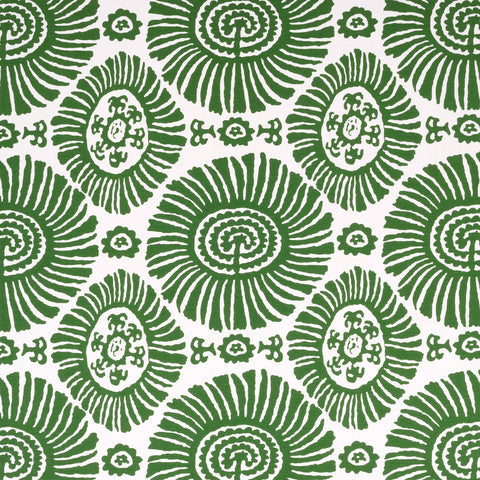 Solis Emerald Green Fabric - F910081 - Thibaut Fabric