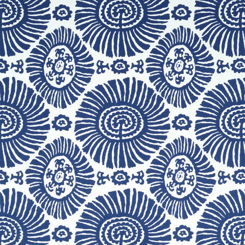 Solis Navy Fabric - F910083 - Thibaut Fabric
